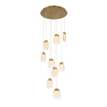 Eurofase Blue US 38043-017 - PAGET,RND,9LT,LED,CHA,GOLD