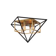 Eglo 204685A - 4 LT Geometric Open Frame Ceiling Light w/ Antique Gold & Black Finish