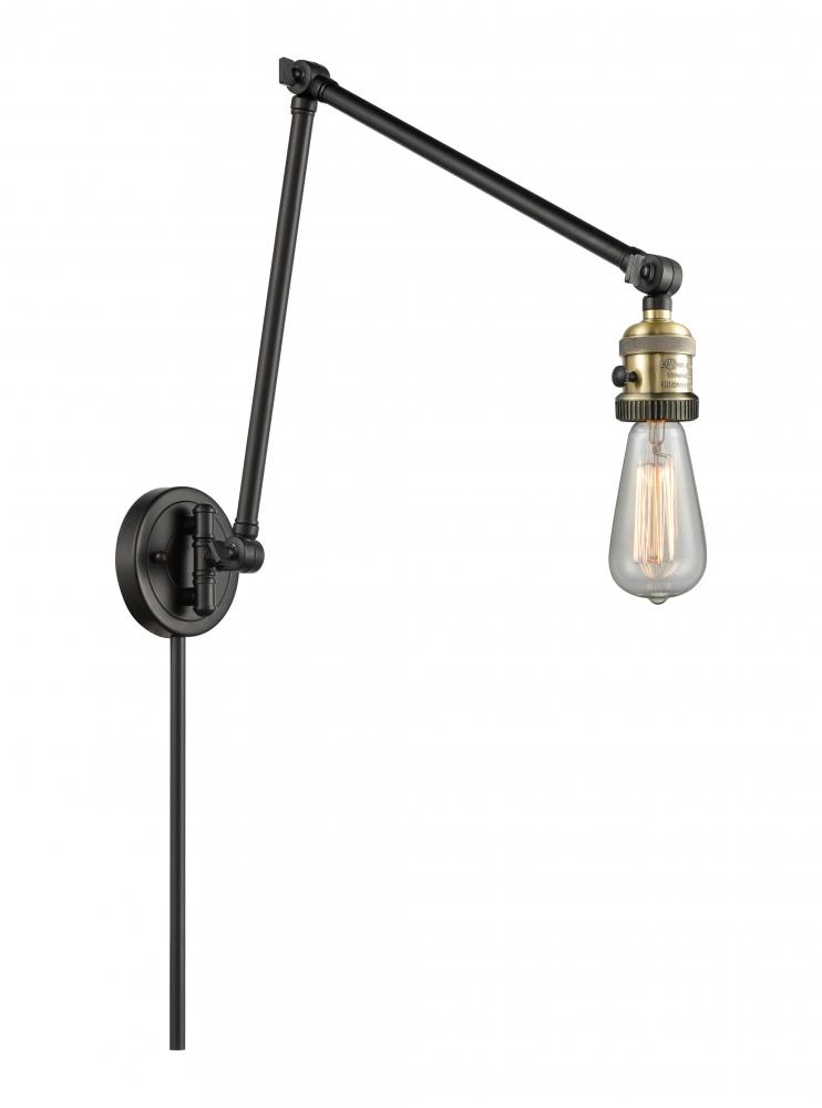 Bare Bulb - 1 Light - 5 inch - Black Antique Brass - Swing Arm