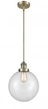 Innovations Lighting 201S-AB-G202-10 - Beacon - 1 Light - 10 inch - Antique Brass - Stem Hung - Mini Pendant
