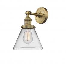 Innovations Lighting 203-BB-G42 - Cone - 1 Light - 8 inch - Brushed Brass - Sconce