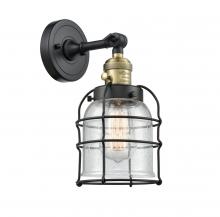 Innovations Lighting 203SW-BAB-G54-CE-LED - Bell Cage - 1 Light - 6 inch - Black Antique Brass - Sconce