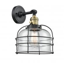 Innovations Lighting 203SW-BAB-G72-CE - Bell Cage - 1 Light - 9 inch - Black Antique Brass - Sconce