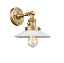 Innovations Lighting 203SW-BB-G1-LED - Halophane - 1 Light - 9 inch - Brushed Brass - Sconce