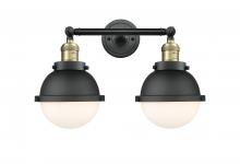 Innovations Lighting 208-BAB-HFS-61-BK-LED - Hampden - 2 Light - 18 inch - Black Antique Brass - Adjustable Bath Vanity Light
