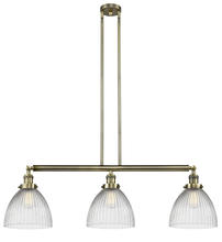 Innovations Lighting 213-AB-G222-LED - Seneca Falls - 3 Light - 39 inch - Antique Brass - Stem Hung - Adjustable Island Light