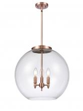 Innovations Lighting 221-3S-AC-G122-18 - Athens - 3 Light - 18 inch - Antique Copper - Cord hung - Pendant