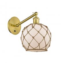 Innovations Lighting 317-1W-SG-G121-8RB - Farmhouse Rope - 1 Light - 8 inch - Satin Gold - Sconce
