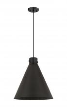 Innovations Lighting 410-1PL-BK-M411-18BK - Newton Cone - 1 Light - 18 inch - Matte Black - Cord hung - Pendant