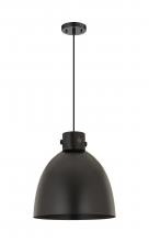 Innovations Lighting 410-1PL-BK-M412-14BK - Newton Sphere - 1 Light - 14 inch - Matte Black - Cord hung - Pendant