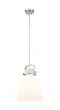 Innovations Lighting 410-1SM-SN-G412-10WH - Newton Bell - 1 Light - 10 inch - Satin Nickel - Multi Pendant