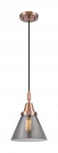 Innovations Lighting 447-1P-AC-G43 - Cone - 1 Light - 8 inch - Antique Copper - Mini Pendant