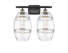 Innovations Lighting 516-2W-BAB-G557-8CL - Vaz - 2 Light - 18 inch - Black Antique Brass - Bath Vanity Light