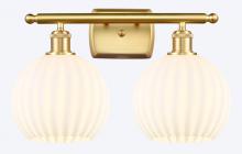 Innovations Lighting 516-2W-SG-G1217-8WV - White Venetian - 2 Light - 18 inch - Satin Gold - Bath Vanity Light
