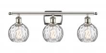 Innovations Lighting 516-3W-PN-G1215-6 - Athens Water Glass - 3 Light - 26 inch - Polished Nickel - Bath Vanity Light