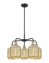 Innovations Lighting 516-5CR-BAB-G460-7ME - Preston Cylinder - 5 Light - 25 inch - Black Antique Brass - Stem hung - Chandelier