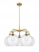 Innovations Lighting 516-5CR-BB-G124-10 - Athens - 5 Light - 28 inch - Brushed Brass - Chandelier