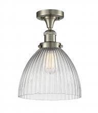 Innovations Lighting 517-1CH-SN-G222-LED - Seneca Falls - 1 Light - 10 inch - Brushed Satin Nickel - Semi-Flush Mount