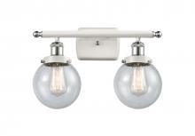 Innovations Lighting 916-2W-WPC-G204-6 - Beacon - 2 Light - 16 inch - White Polished Chrome - Bath Vanity Light