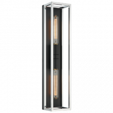 Matteo Lighting S15122BKCH - Shadowbox Black + Chrome Wall Sconce