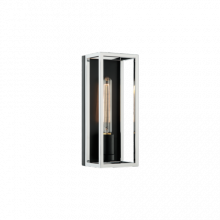 Matteo Lighting S15141BKCH - Shadowbox Black + Chrome Wall Sconce