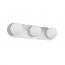 Dainolite BUR-3W-PC-WH - 3 Light Vanity in Polished Chrome w/ White Opal Glass