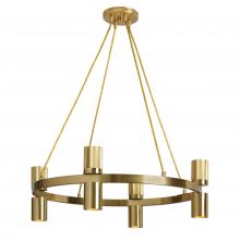 Dainolite CRL-248C-AGB - 8 Light Chandelier in Aged Brass