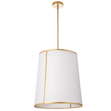 Dainolite NDR-183P-GLD-WH - 3LT Notched Pendant GLD, WH Shade & Diff